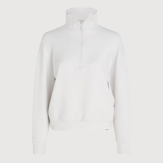 PENN&INK Damen Zipper Jumper W23T1016 in limestone