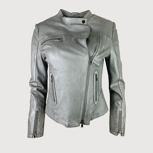 Schyia Damen Lederjacke 046l Julia in Steel Wpp