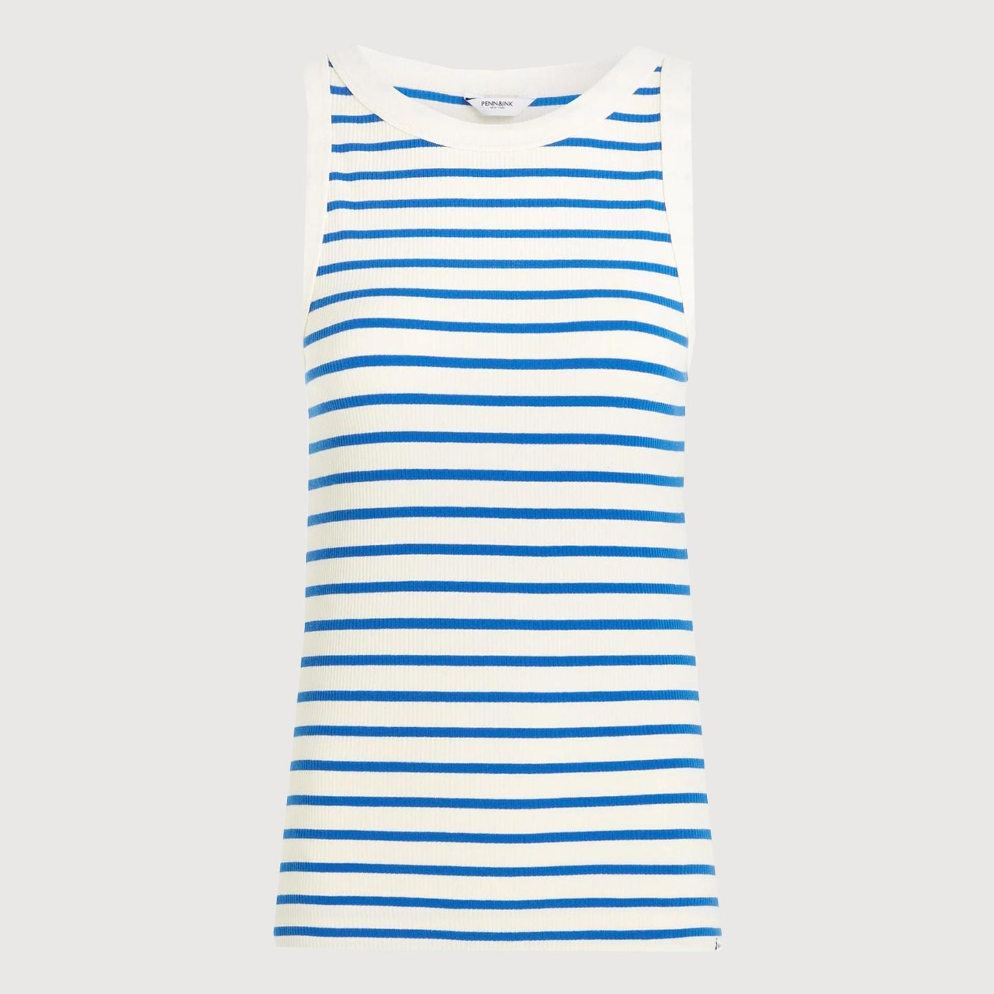 PENN&INK Damen Singlet Stripe S23F1290LTD in Ecru Princess