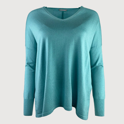 Hemisphere Damen Pullover V-Neck 2124612-17 6022 in Turquoise