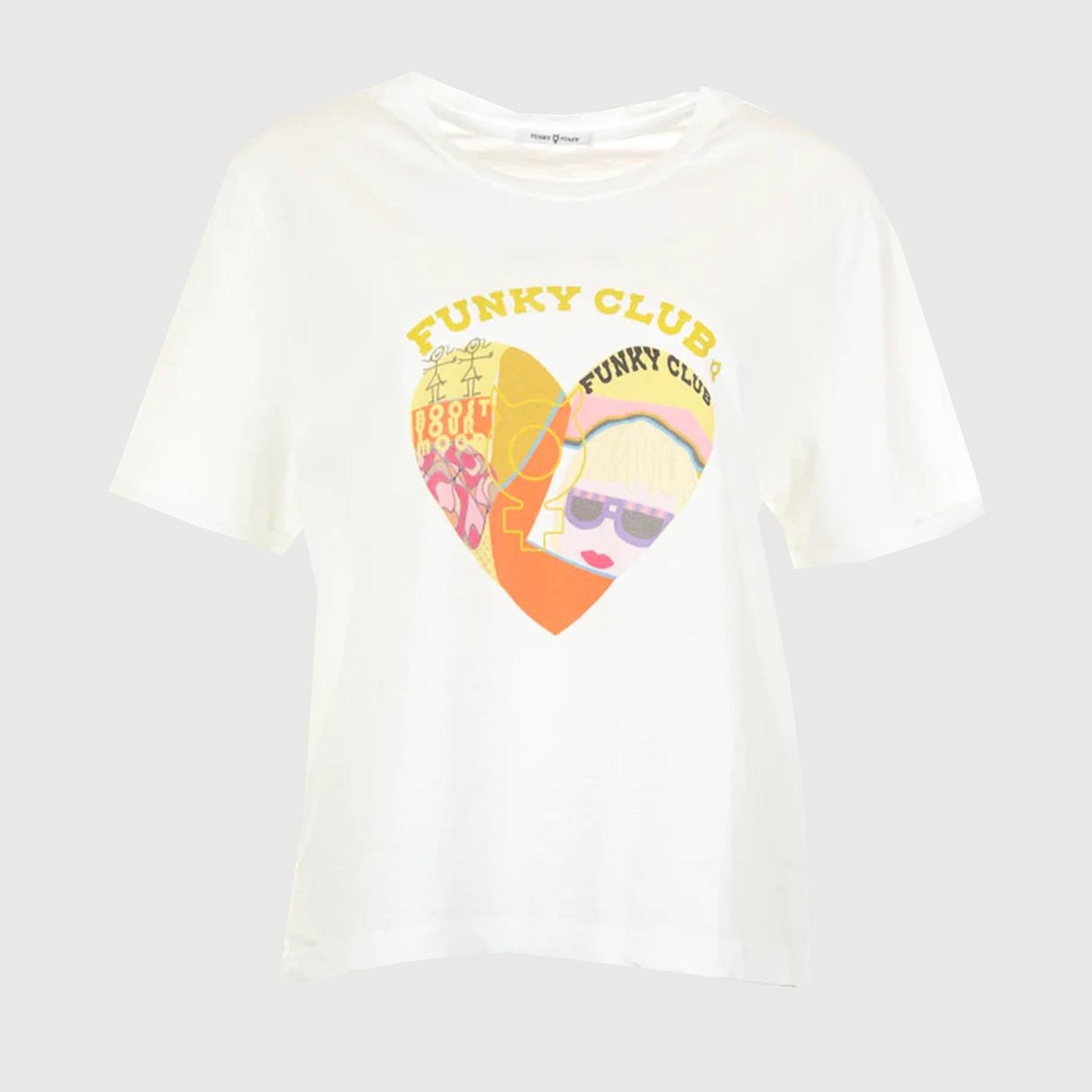 Funky Staff Damen T-Shirt Luna Funky Club FS-60113 in 11 White