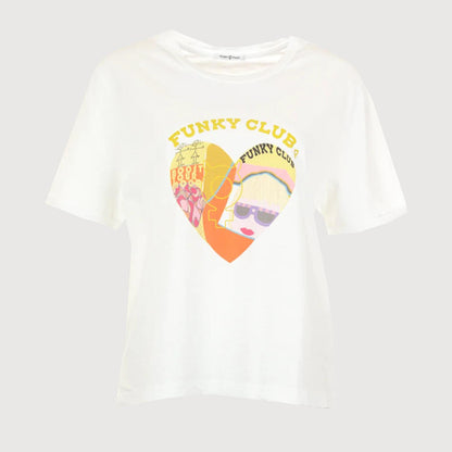 Funky Staff Damen T-Shirt Luna Funky Club FS-60113 in 11 White