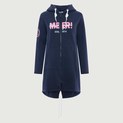 Zwillingsherz Damen Hoodiemantel Strandglück & Meer 31237-36681 in Navy