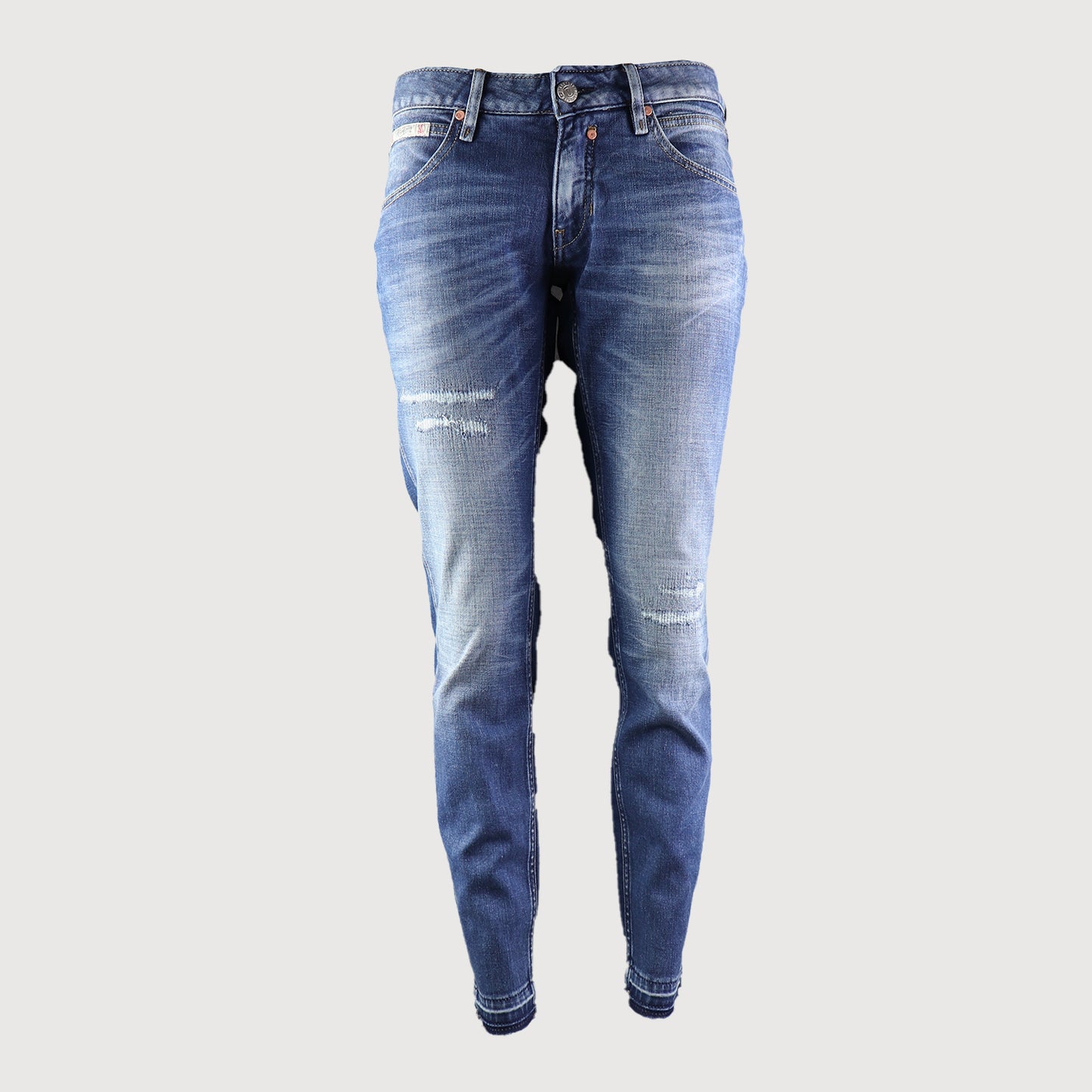 HERRLICHER Damen Jeans Touch Cropped 5320 D9020 mariana blue destroy