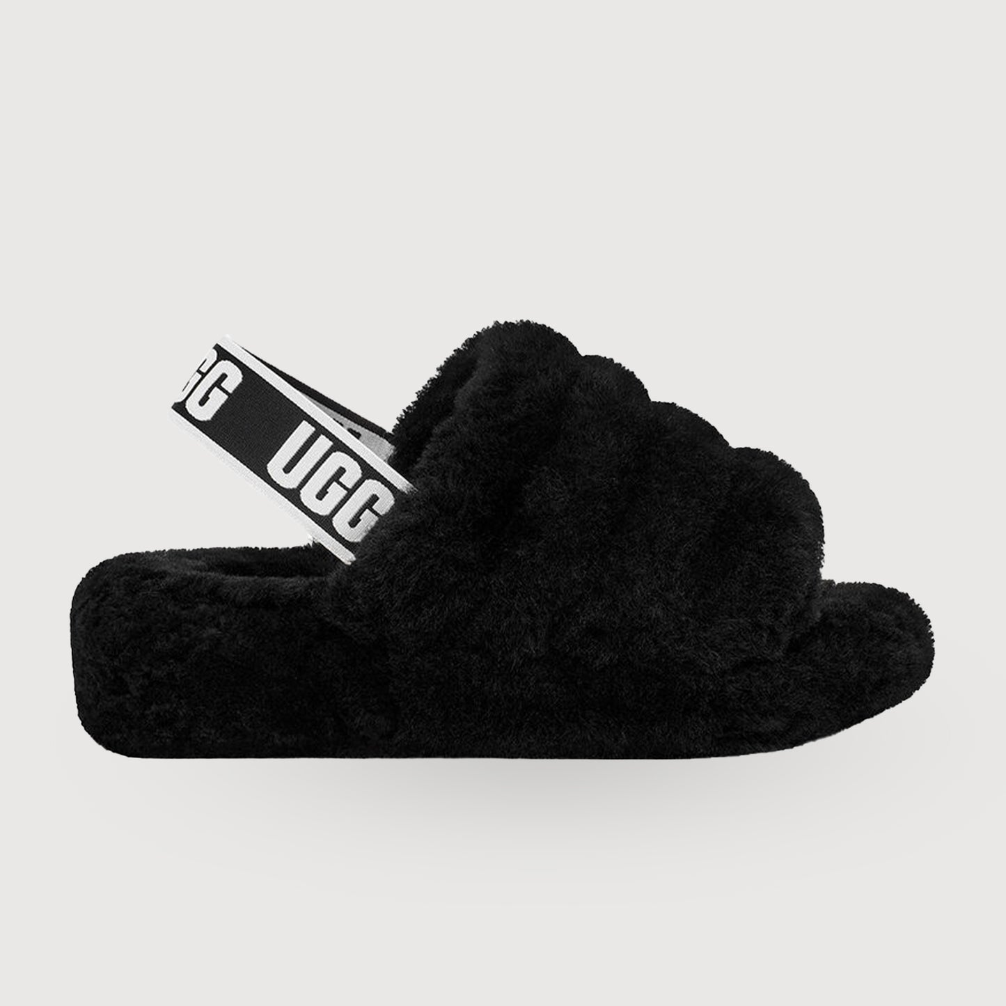 UGG Damen Schuh Fluff Yeah Slide in Schwarz 1095119