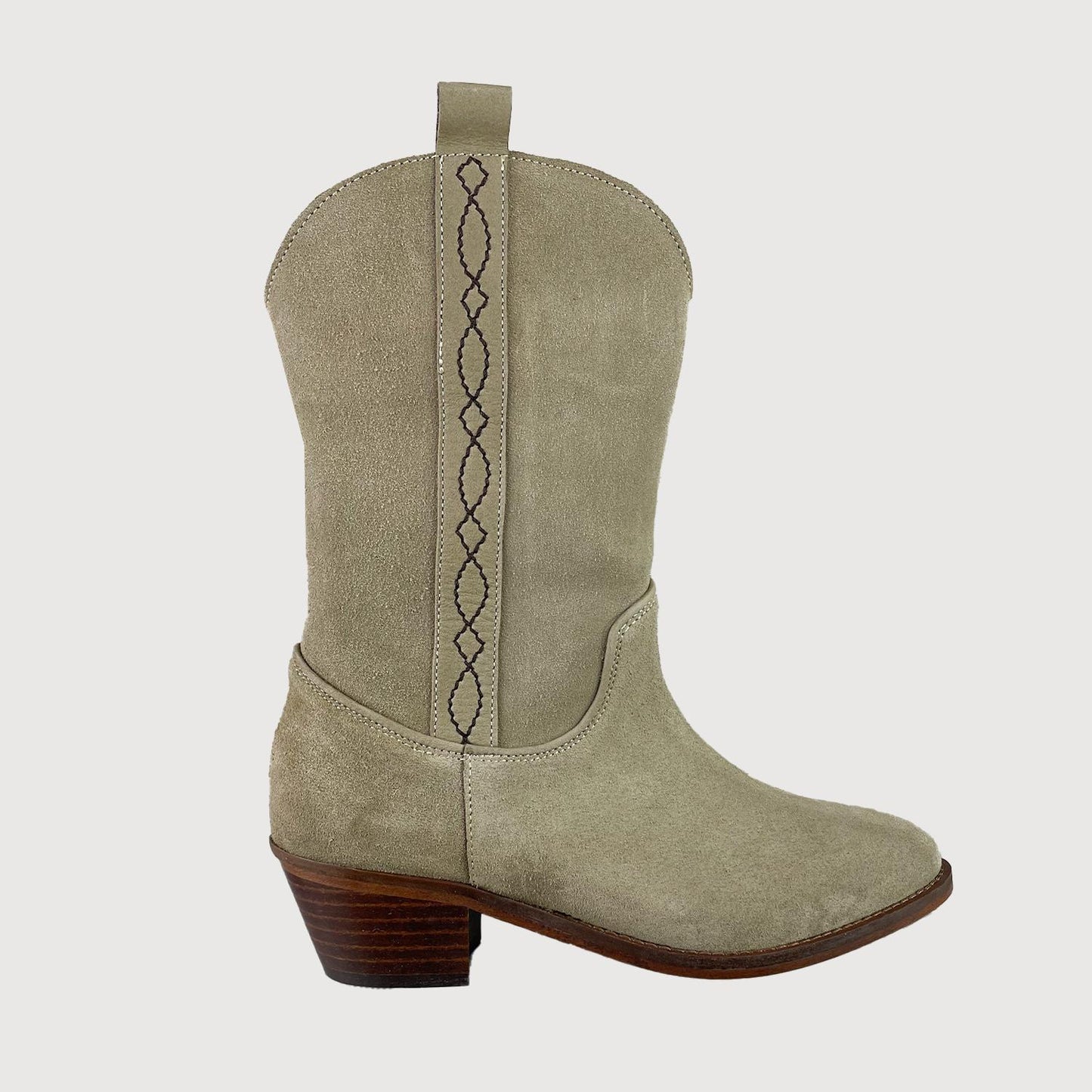 Maluo Damen Stiefel Western Lilly Zabri Latte