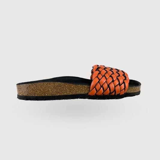 Verbenas Damen Sandalen Raga Naranja Negro