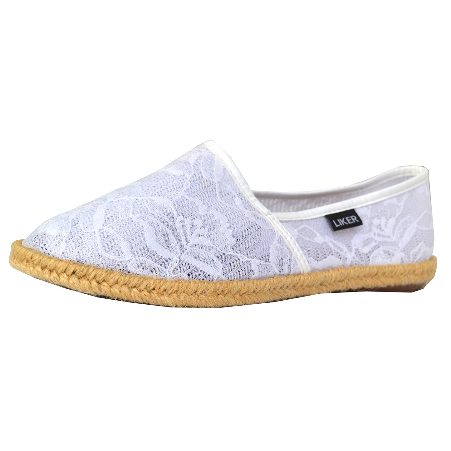 LIKER Espadrilles Sommer Schuhe in Weiss Wind