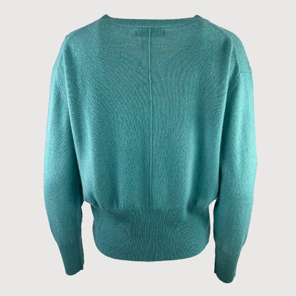 Hemisphere Damen V-Neck Pullover 2121300h-4 6022 in Turquoise