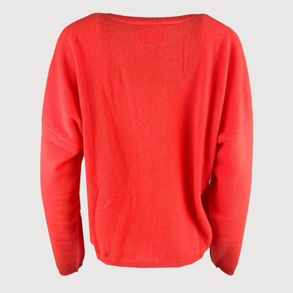 Absolut Cashmere Damen Pullover AC162024C in Corail Fluo