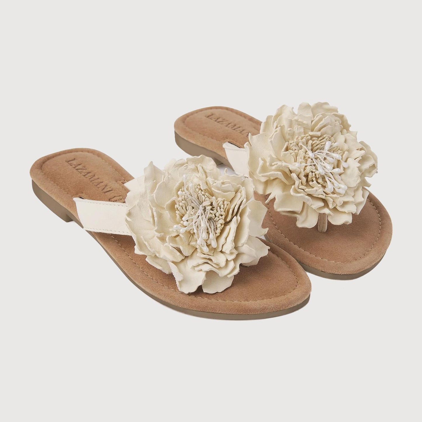 Lazamani Damen Schuhe Slippers 33.517 in Off White