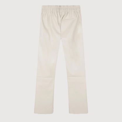 10 Days Damen Hose Leather Look Cropped Jogger 20-041-3204 in light safari