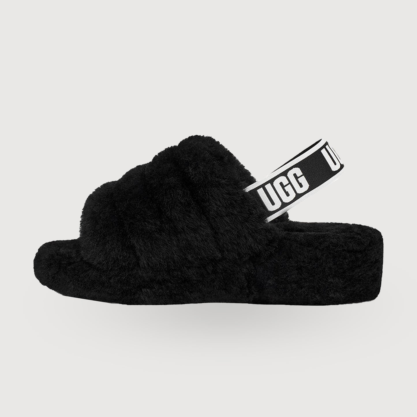 UGG Damen Schuh Fluff Yeah Slide in Schwarz 1095119