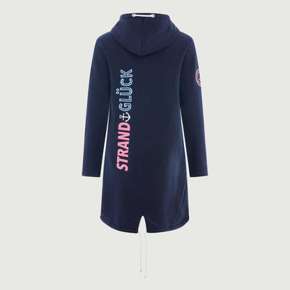 Zwillingsherz Damen Hoodiemantel Strandglück & Meer 31237-36681 in Navy