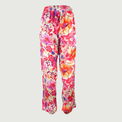 Miss Goodlife Damen Hose Multiflower MG8559 in weiss multicolor