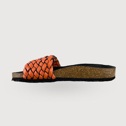 Verbenas Damen Sandalen Raga Naranja Negro