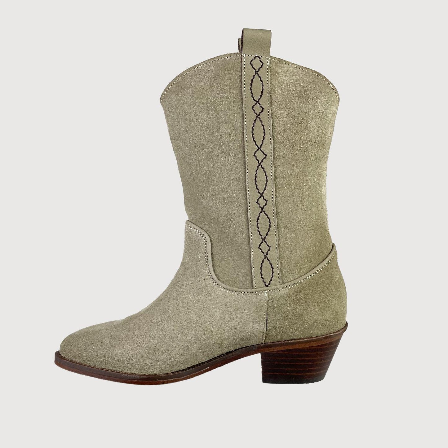 Maluo Damen Stiefel Western Lilly Zabri Latte