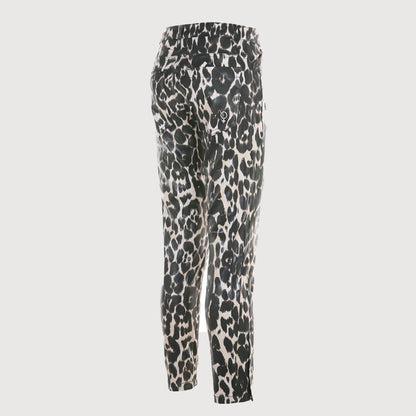 FUNKY STAFF Damen Hose Leopard 57507 in 77 natural