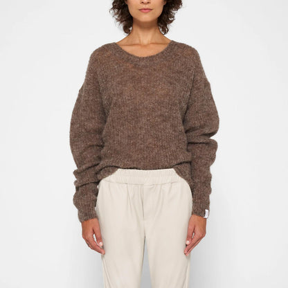 10 Days Damen Thin Knit Sweater 20-601-3204 in warm taupe