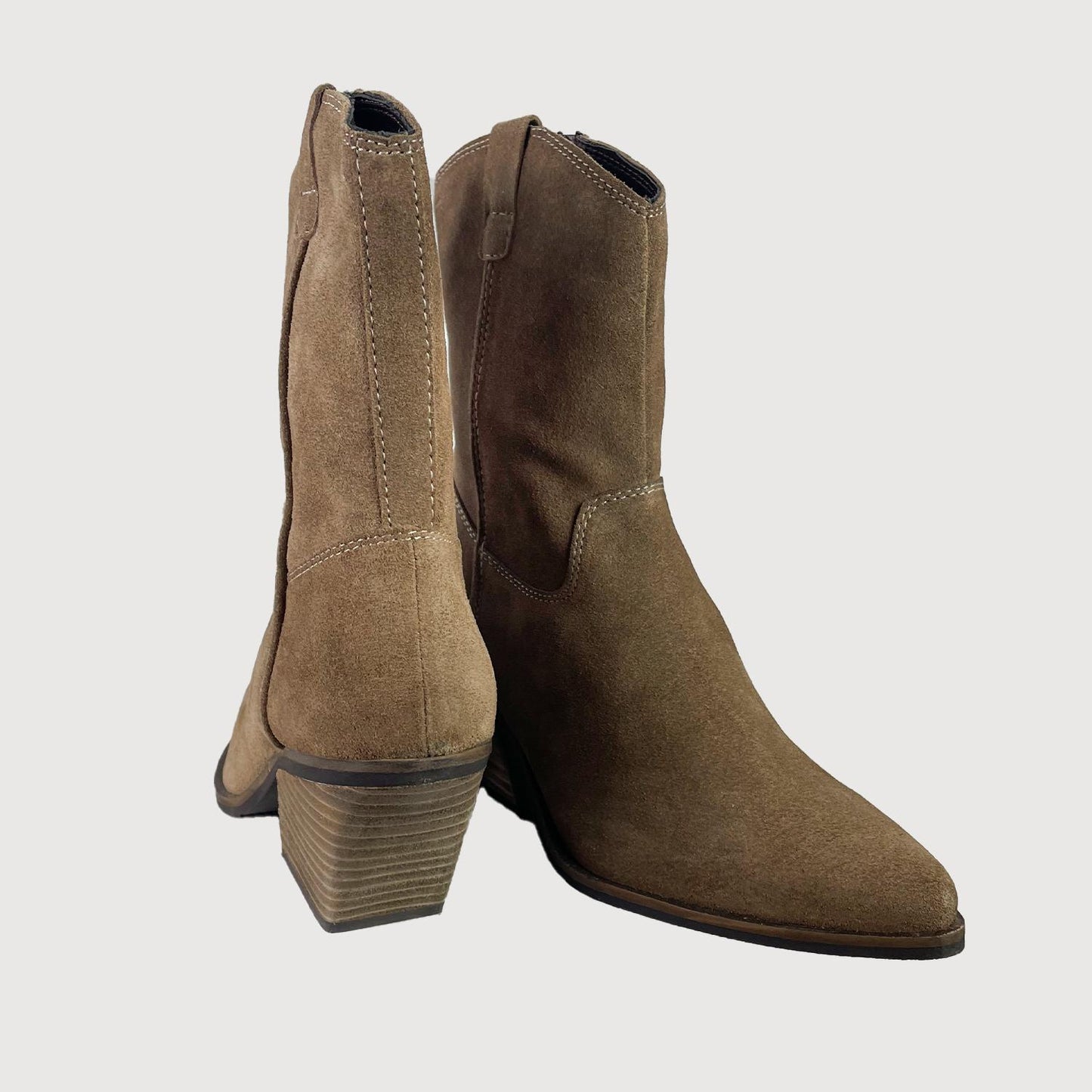 Lazamani Damen Western Mid-High Boots 53.596 in Taupe