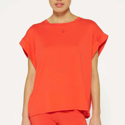 10 Days Damen Wide Jersey Tee 20-748-4202 in Poppy Red