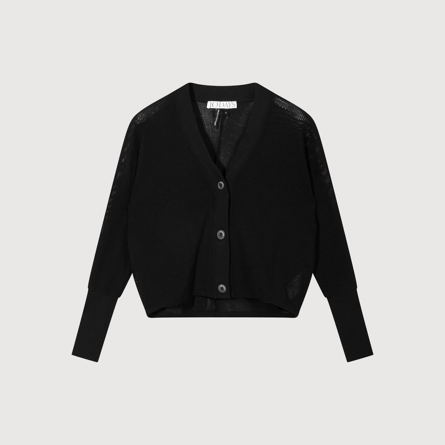 10-Days-Damen-V-neck-Cardigan-Mesh-20-856-6202-Schwarz-03