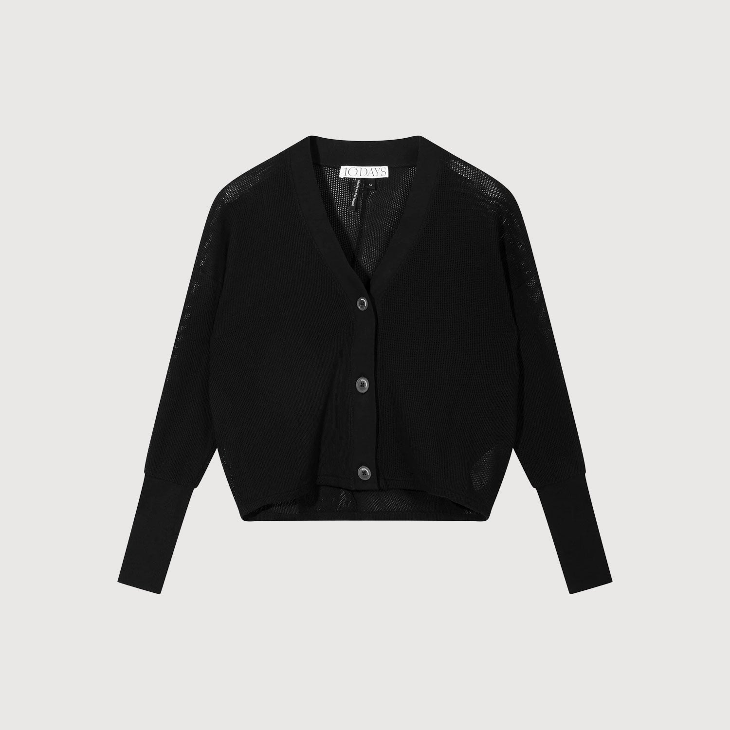 10-Days-Damen-V-neck-Cardigan-Mesh-20-856-6202-Schwarz-03