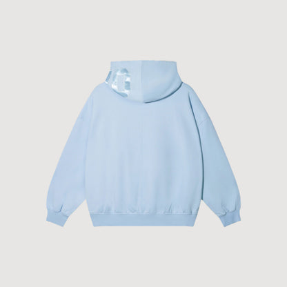 10DAYS Oversized Hoodie Damen Angel Blue mit Kapuze und Kängurutasche 5
