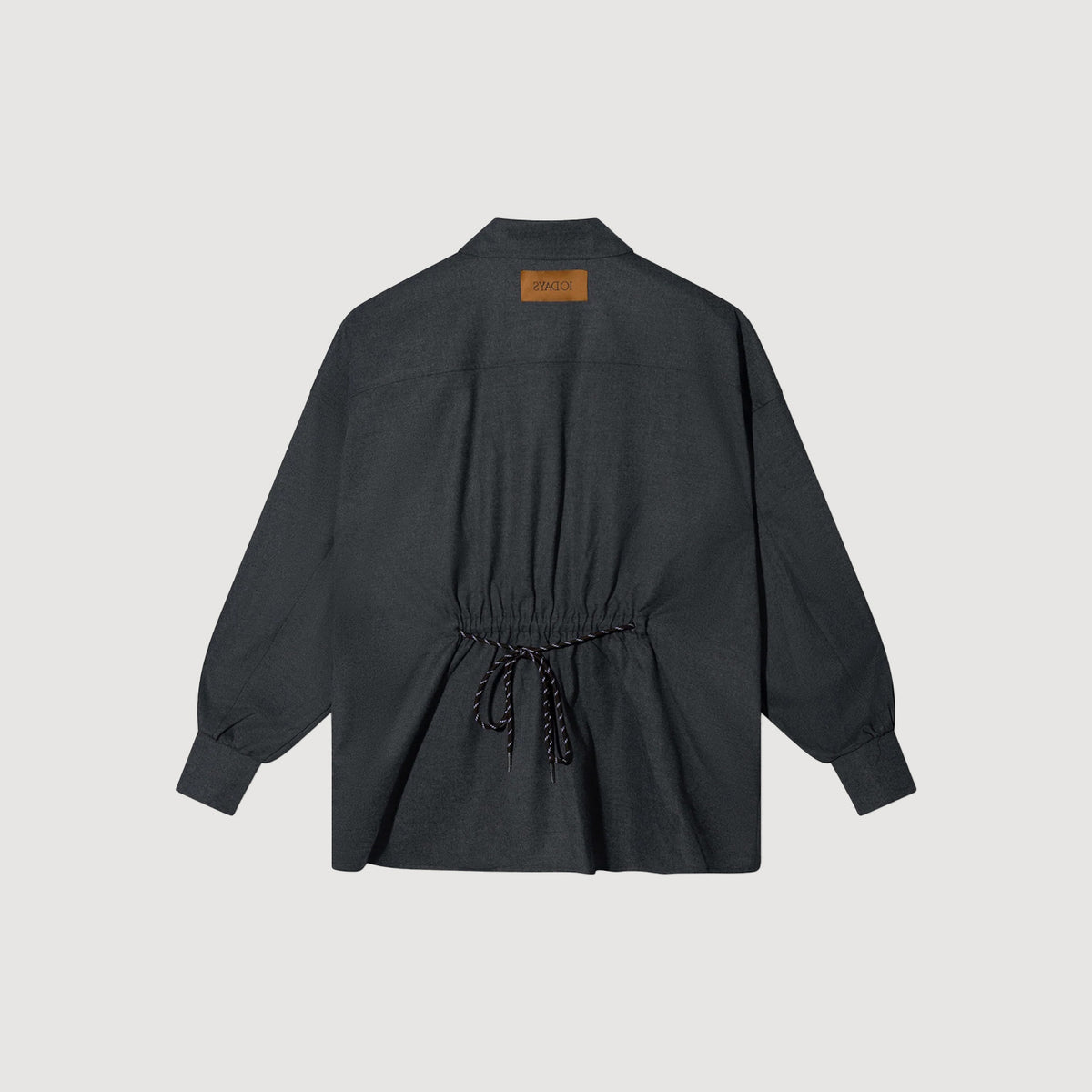 10DAYS Tie Blouse Damen Antra Melee mit Taillenzug und Brusttaschen 5