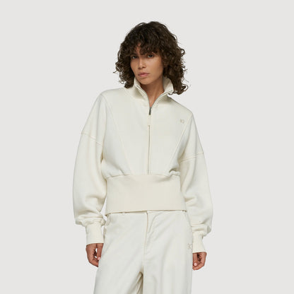 10DAYS Zip Sweater Damen Pearl mit hohem Kragen und Reißverschluss 2