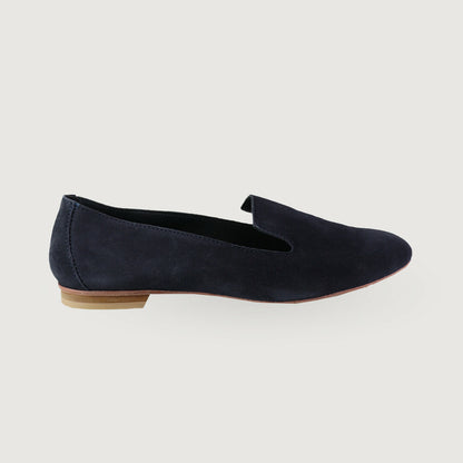 FRED DE LA BRETONIERE Damen Slipper 120010001 in Blau Leder