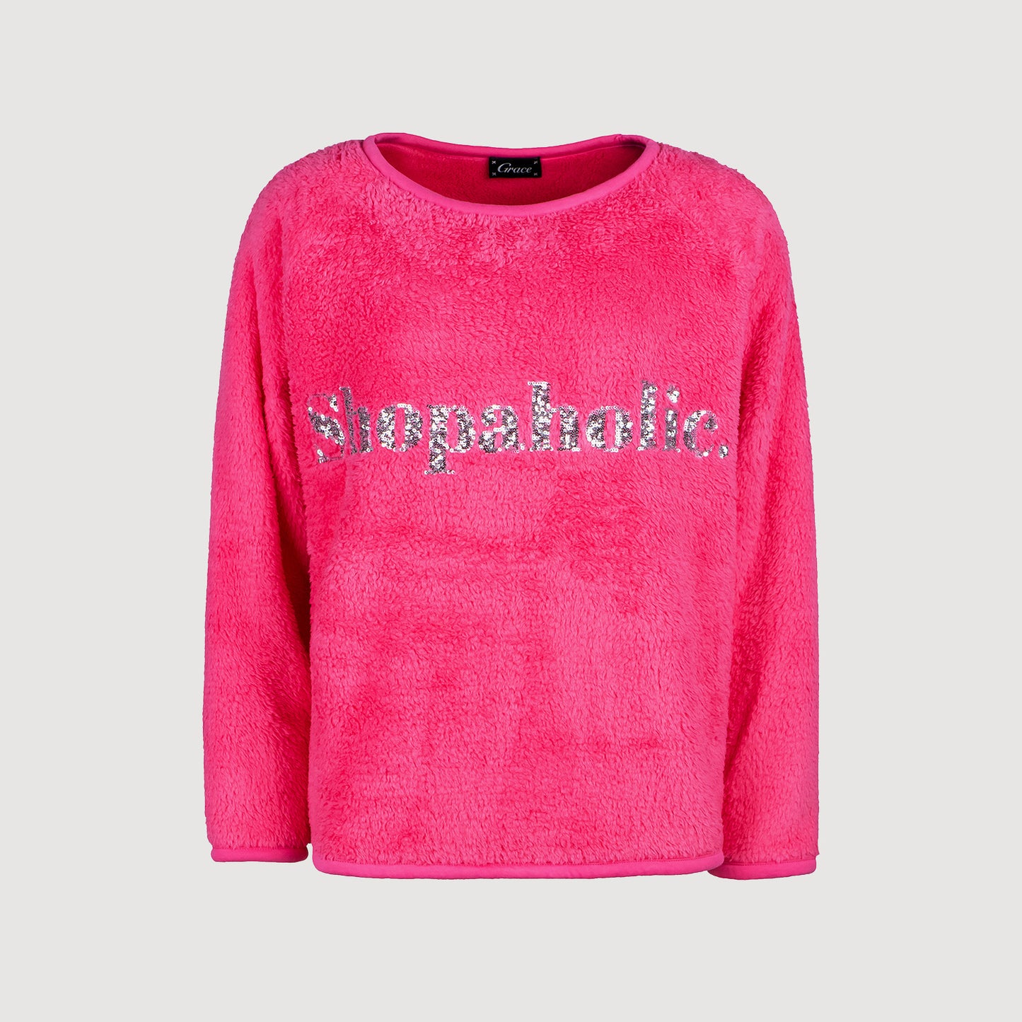 Grace Damen Pullover Teddysweat Shopaholic 438-2142 610