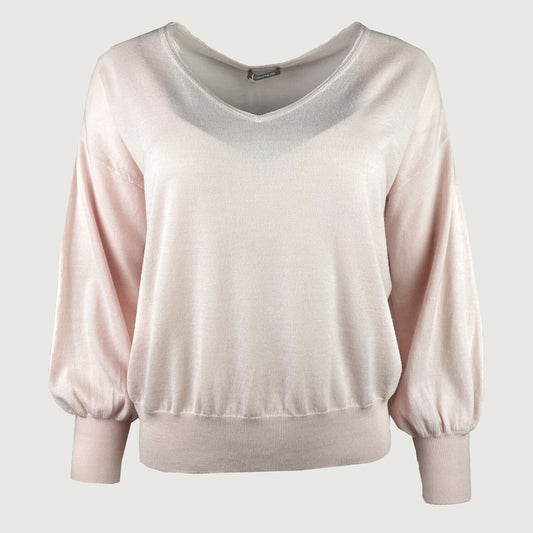 Hemisphere Damen Pullover V-Neck 2114611-17 in pink sand