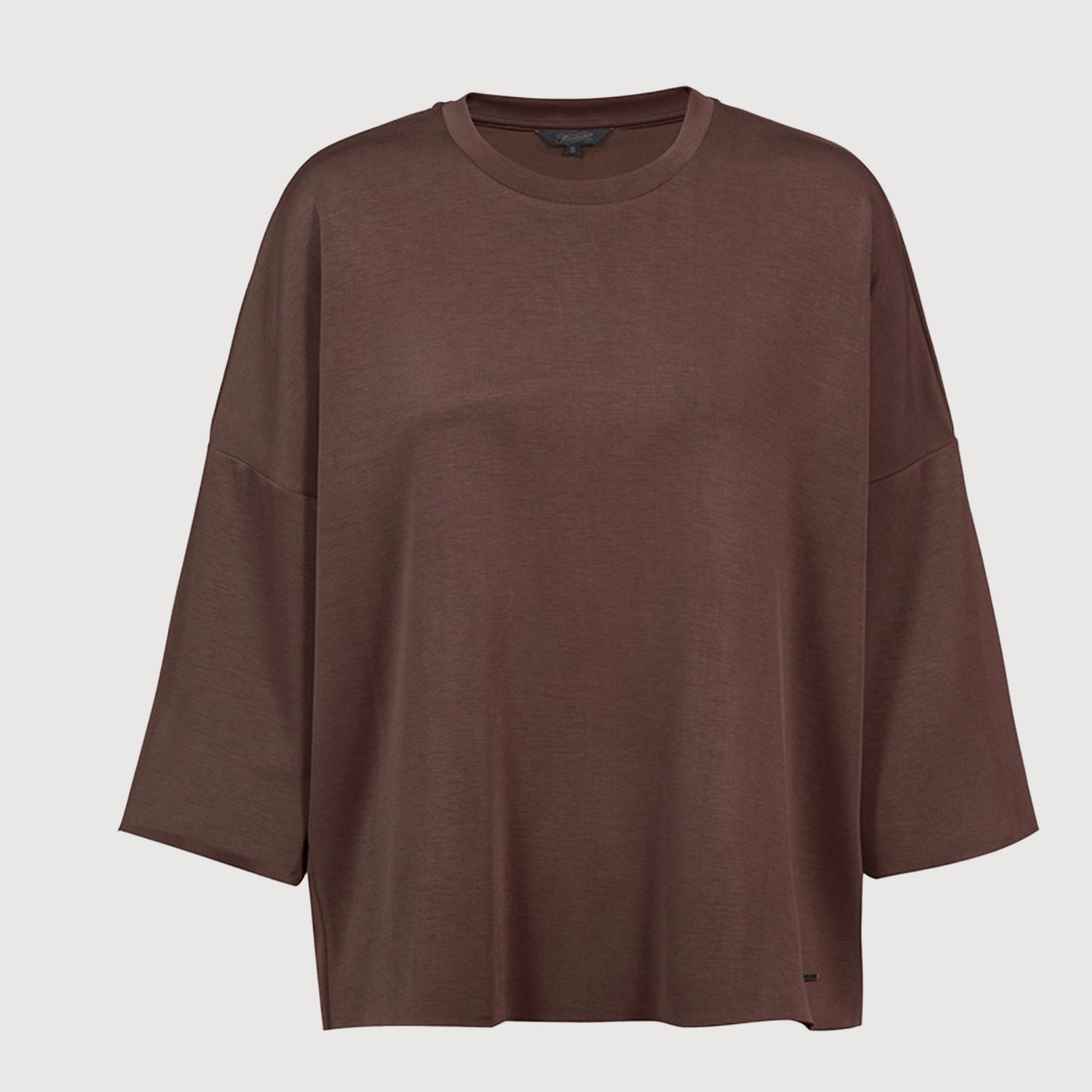 Herrlicher Damen Maresa Jersey Neopren Oversize T-Shirt 10221 JN200 80 coffee