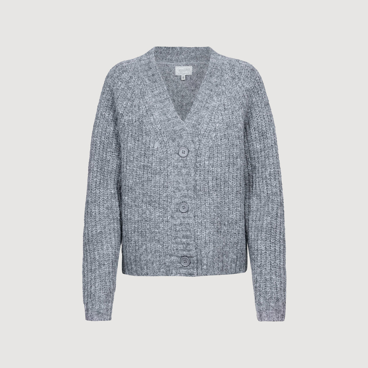 Herrlicher-Nathina-Cropped-Damen-Strickjacke-Grey-Melange-03
