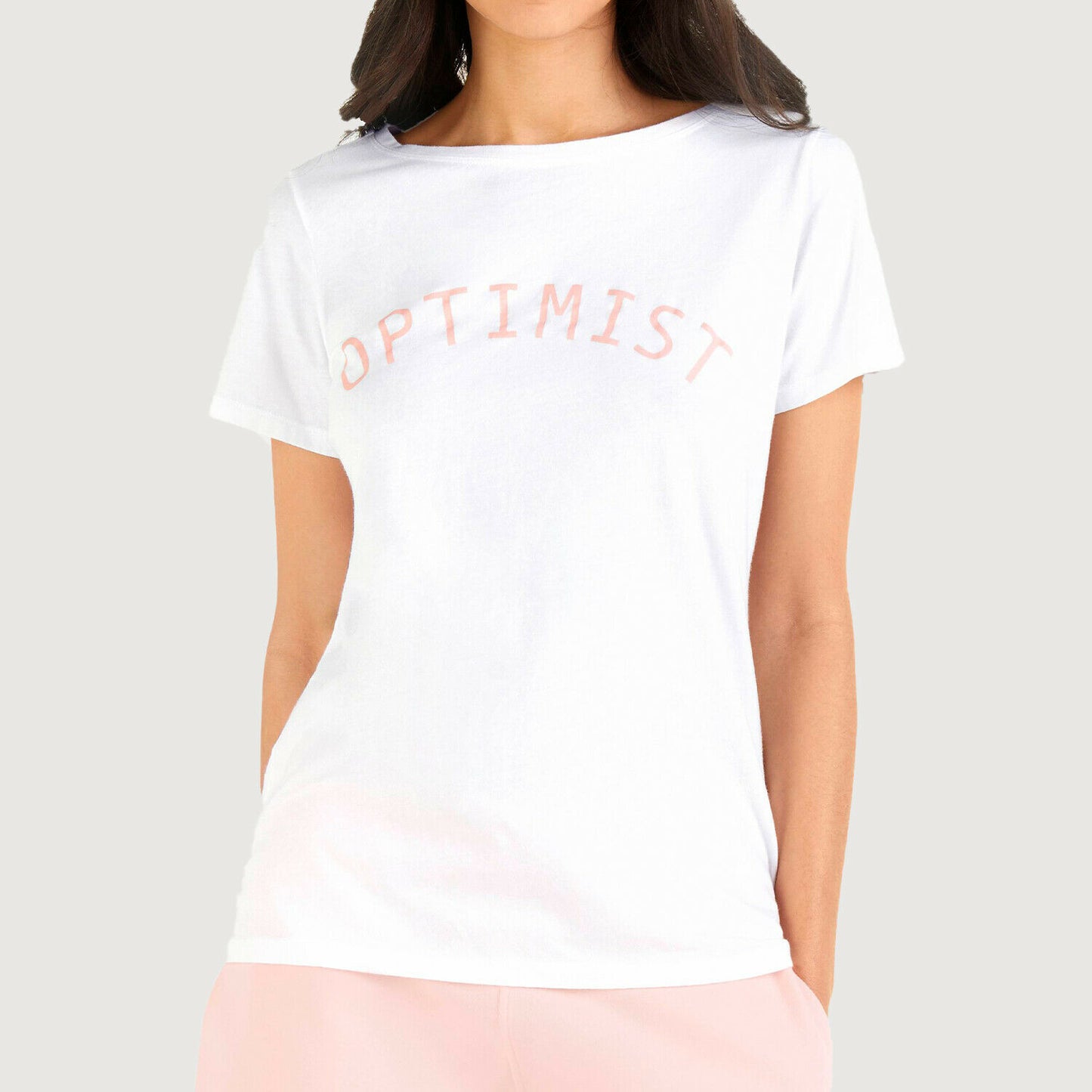 JUVIA Damen T-Shirt 810 15 221 100 Weiss Optimist