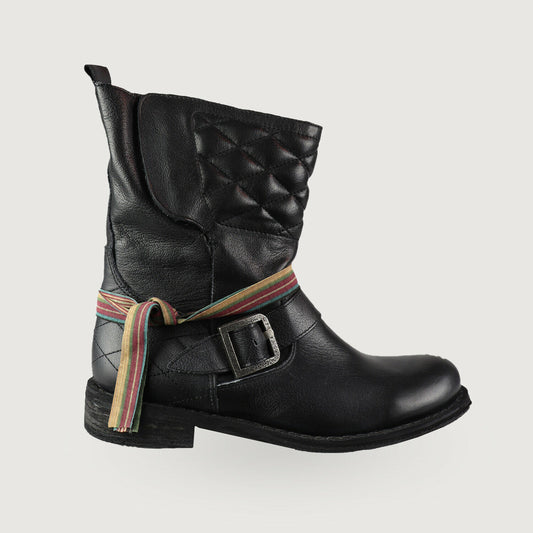 LAZAMANI Damen Herbst Stiefel 74.256 in Schwarz Leder