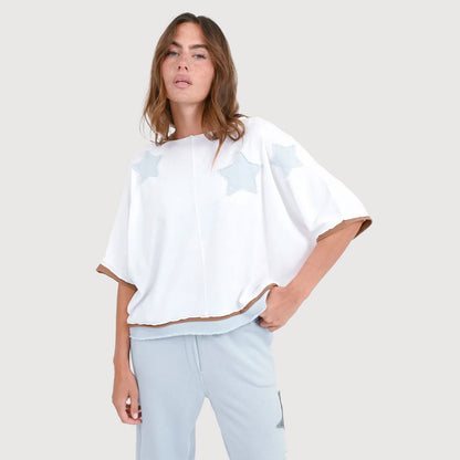 Love-Joy-Victory-Damen-T-Shirt-Stern-Patches-Rumbia-weiß-01