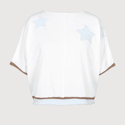 Love-Joy-Victory-Damen-T-Shirt-Stern-Patches-Rumbia-weiß-03