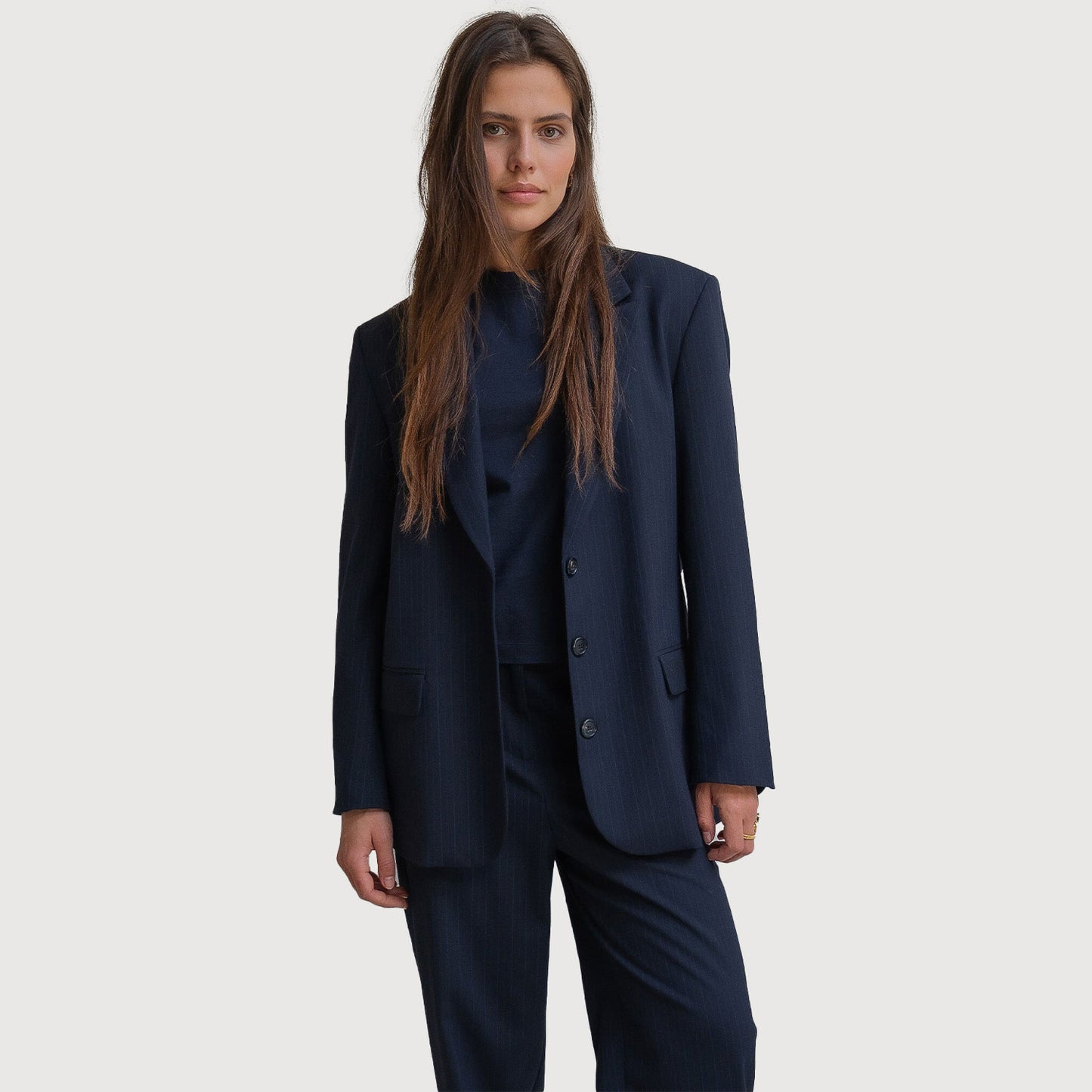 PENN&INK-Damen-Blazer-W25N1630-Navy-Stripe-03