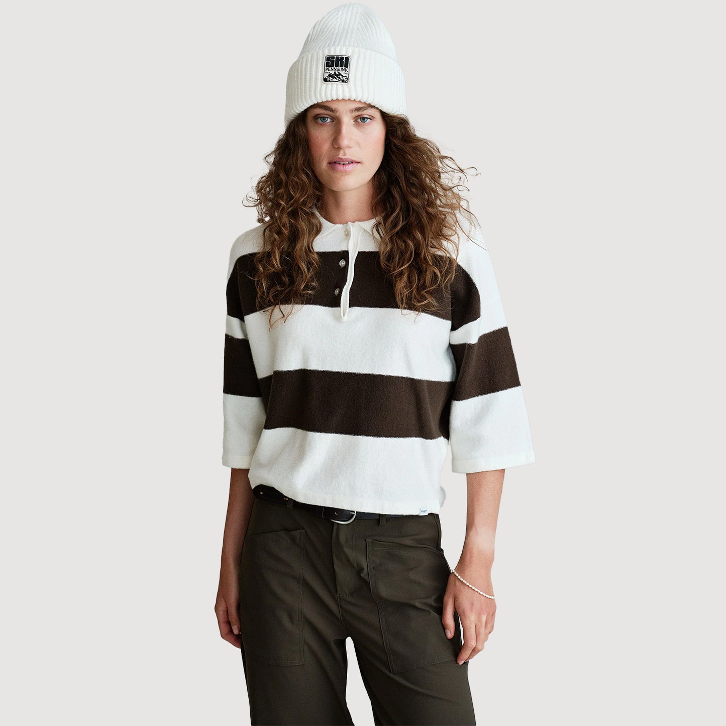 PENN_INK-Damen-Cardigan-W26B423-Ecru_Tabac-01