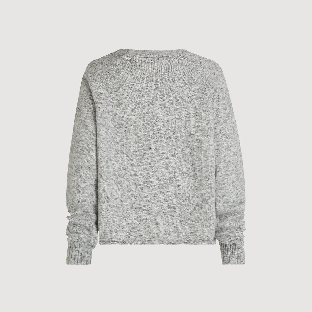 PENN&INK N.Y. Damen Cardigan W26C432LTD in Grey Melange mit V-Ausschnitt und Knopfleiste 3