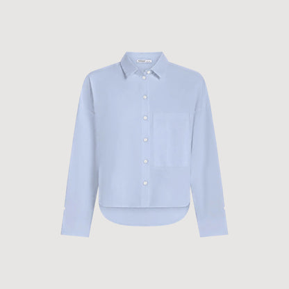 PENN&INK N.Y. Damenbluse W26N1795LTD Oxford mit Hemdkragen und großer Brusttasche 2