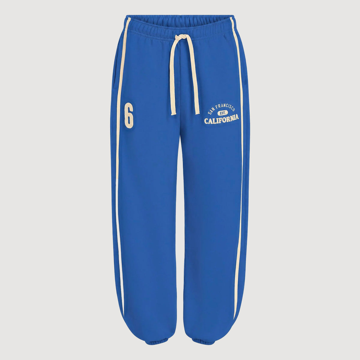 PENN&INK N.Y. Damenhose W26F1991LTD in Strong Blue und Ecru mit Doppelstreifen und Print 2
