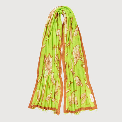 PURSCHOEN Damen Schal 30701 DRAGONFLY woven lime-mokka