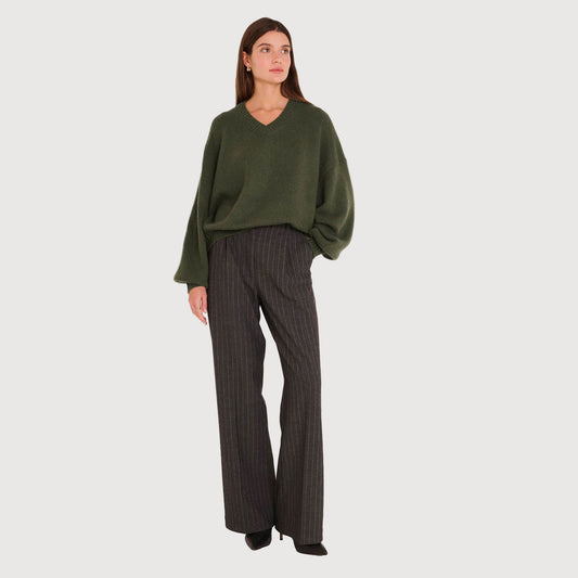 Princess Goes Hollywood Damen Kaschmirpullover mit V-Ausschnitt 025-122007 ivy green