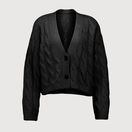 Princess Goes Hollywood Damen Strickjacke aus Kaschmir 025-122004 nero