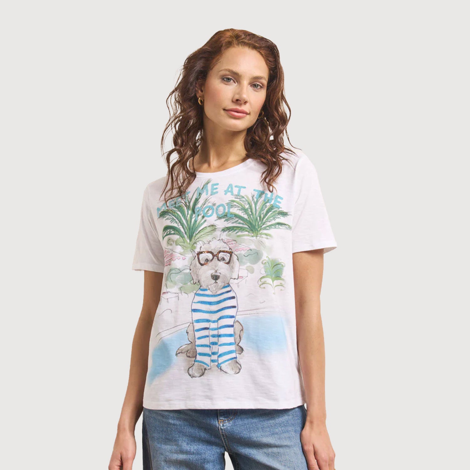 Princess-Goes-Hollywood-Damen-T-Shirt-Pool-Dog-252-124622-01