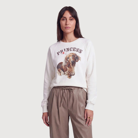 Princess Goes Hollywood Sweatshirt Dackel Offwhite Modelfrontansicht