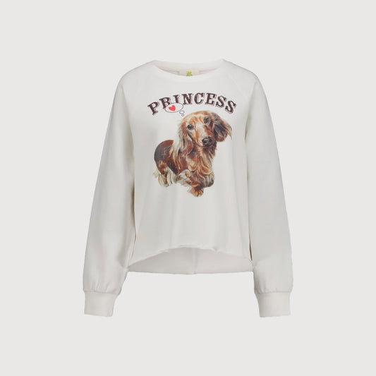 Princess Goes Hollywood Sweatshirt Dackel Offwhite Studio Frontansicht
